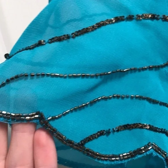 Sanctuary Pretty Blue Fancy Scallop Beaded Dress - Picture 3 of 8